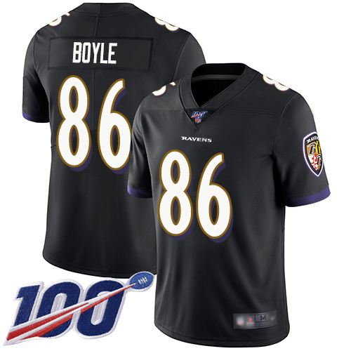 Baltimore Ravens Limited Black Men Nick Boyle Alternate Jersey NFL Football 86 100th Season Vapor Untouchable